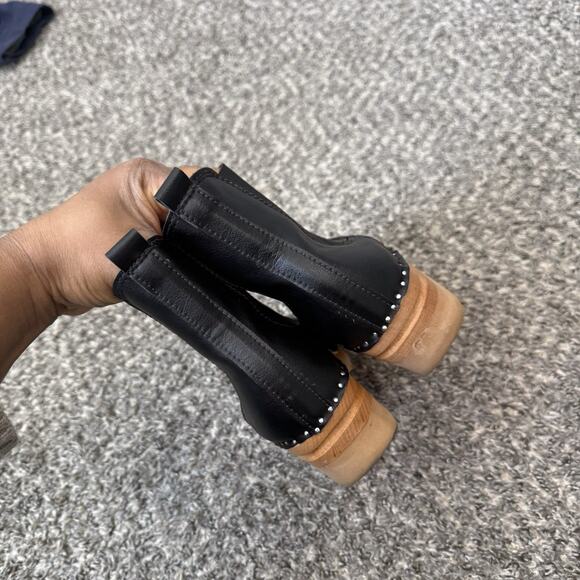 Swedish Clogs Troentorp Rockwell Black Leather Boots Chelsea 37 US 7-7.5 - Picture 2 of 5